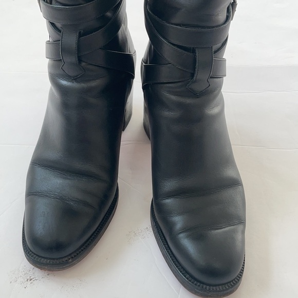 Christian Louboutin Black Ankle Boots with Red Soles - Picture 6 of 12